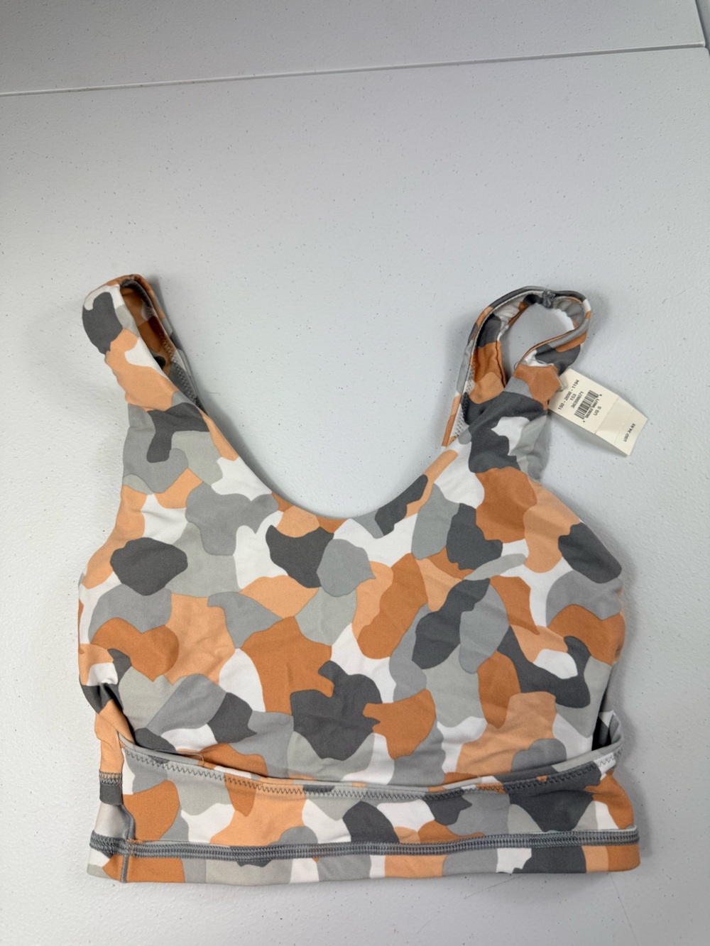 Offline aerie Women’s Camouflage Print Sports Bra - Orange Gray